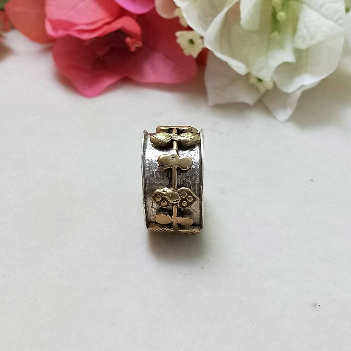 Spinner Ring 925 Sterling Silver Unique Band Ring Bohemian Designer Ring GiftHer