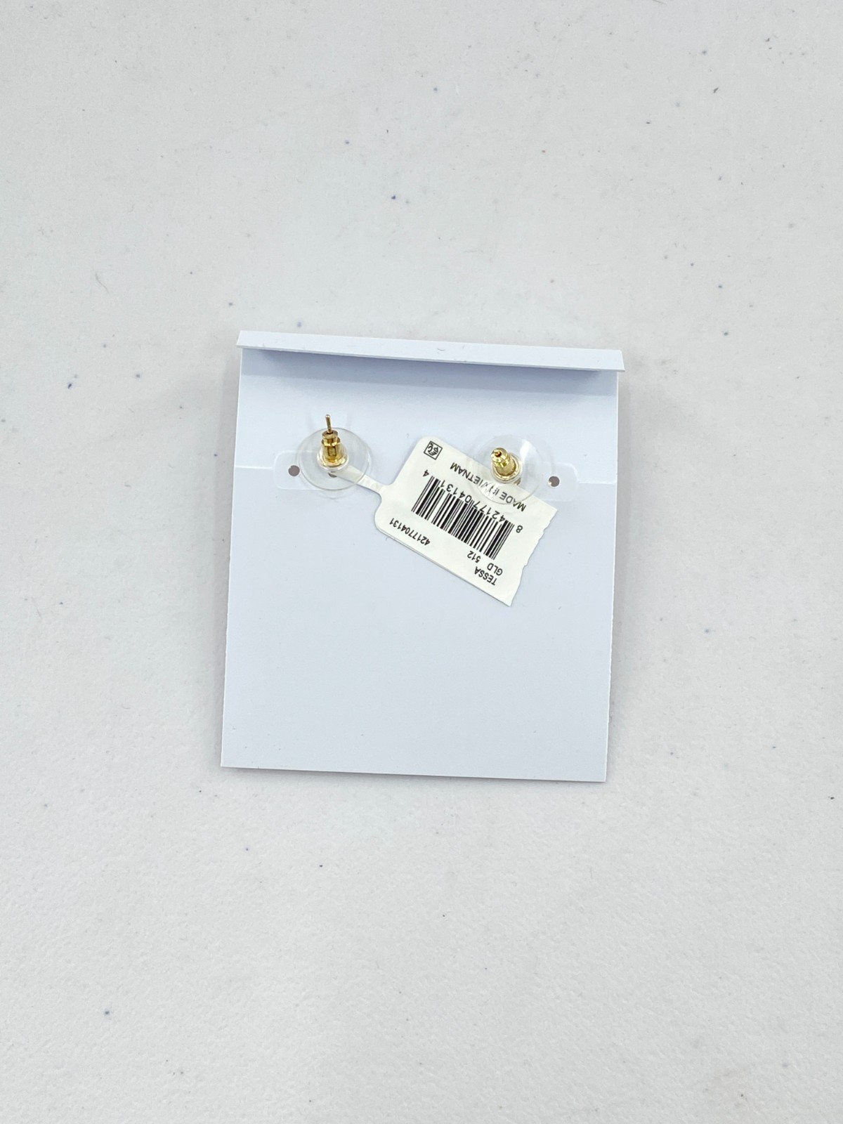 Kendra Scott Tessa Stud Earrings- Gold Iridescent Dichroic Glass