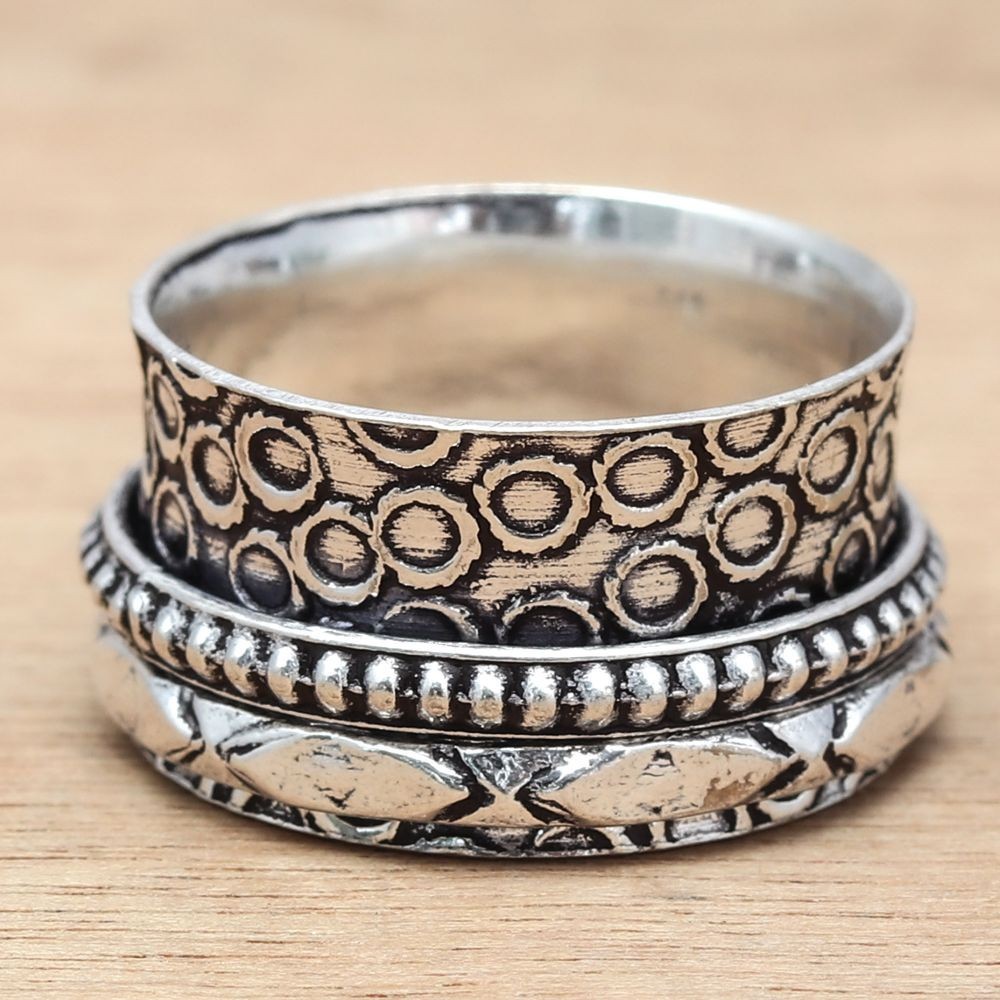 Spinner Anxiety Handmade Silver Jewelry “8”
