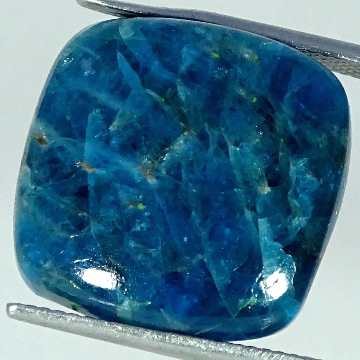 23.10Cts. 100% Natural Blue Apatite Cushion Cabochon Gemstone 17X18X6MM