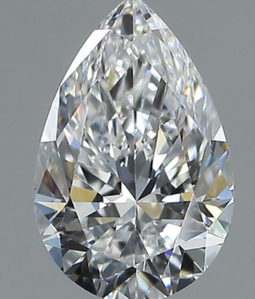PEAR EXCELLENT CUT 0.93 CT E-F VVS2 CVD LAB GROWN LOOSE DIAMOND