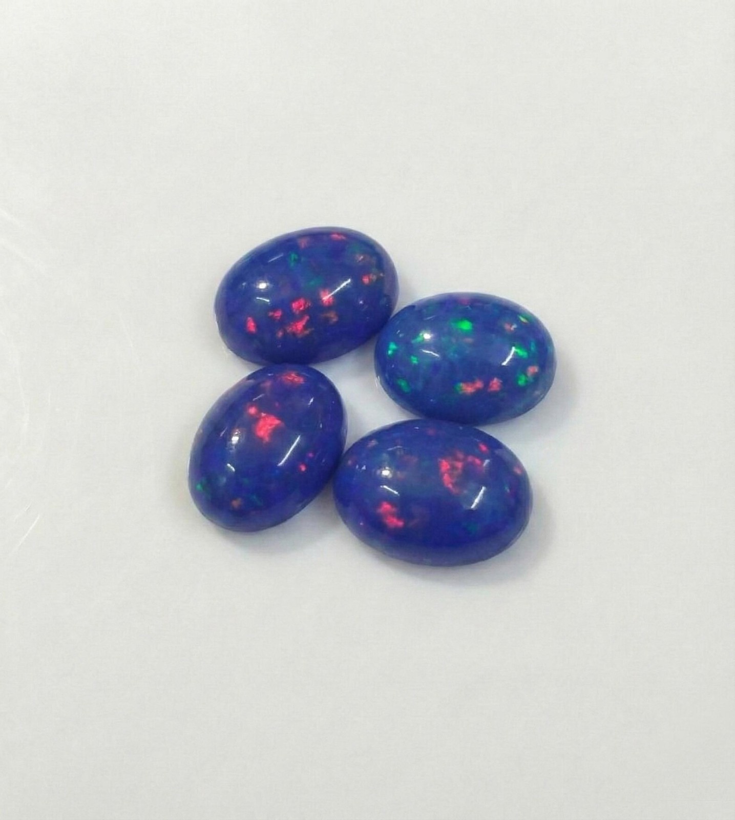 Natural Blue Ethopian Opal Oval Cabochon 3x5mm To 8x10mm Loose Gemstone