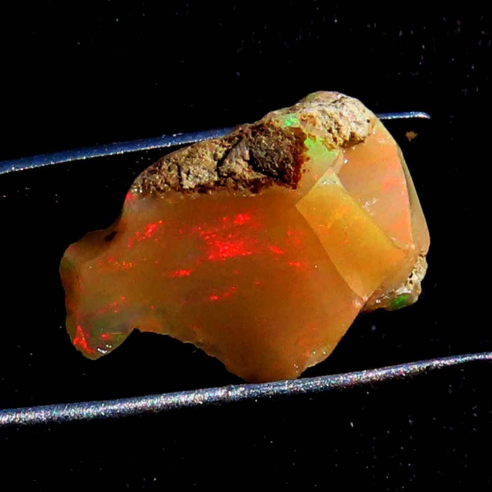 Untreated Ethiopian Opal Rough Uncut Multi Fire Rough 10.95 Cts 12x20x10 mm BR50