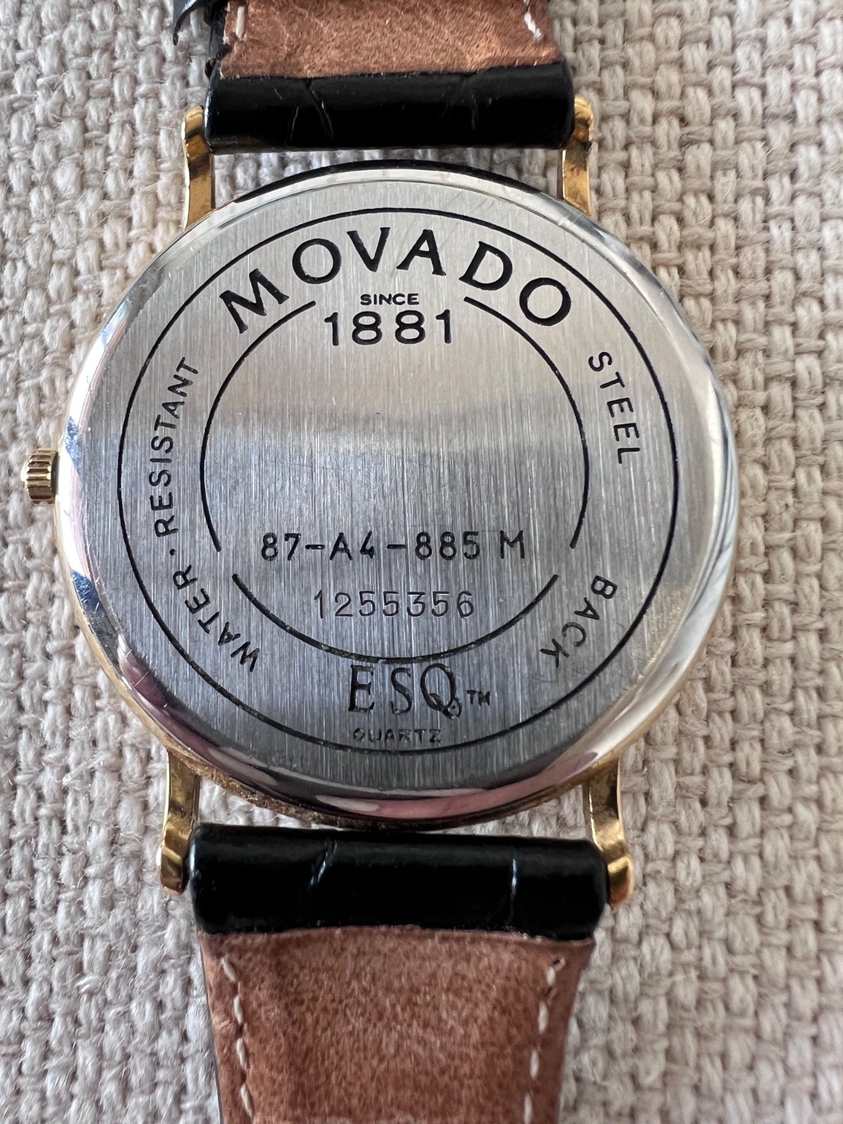 Movado Museum 87-A4-885M Working New Battery