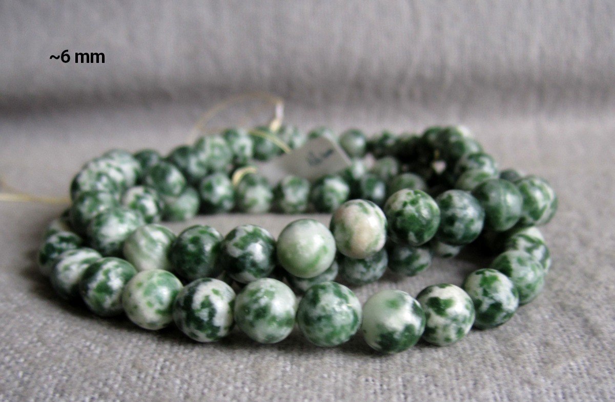 Tree Agate Bracelet • Approx Ø 6 mm / Approx 15-20 cm • Elastic
