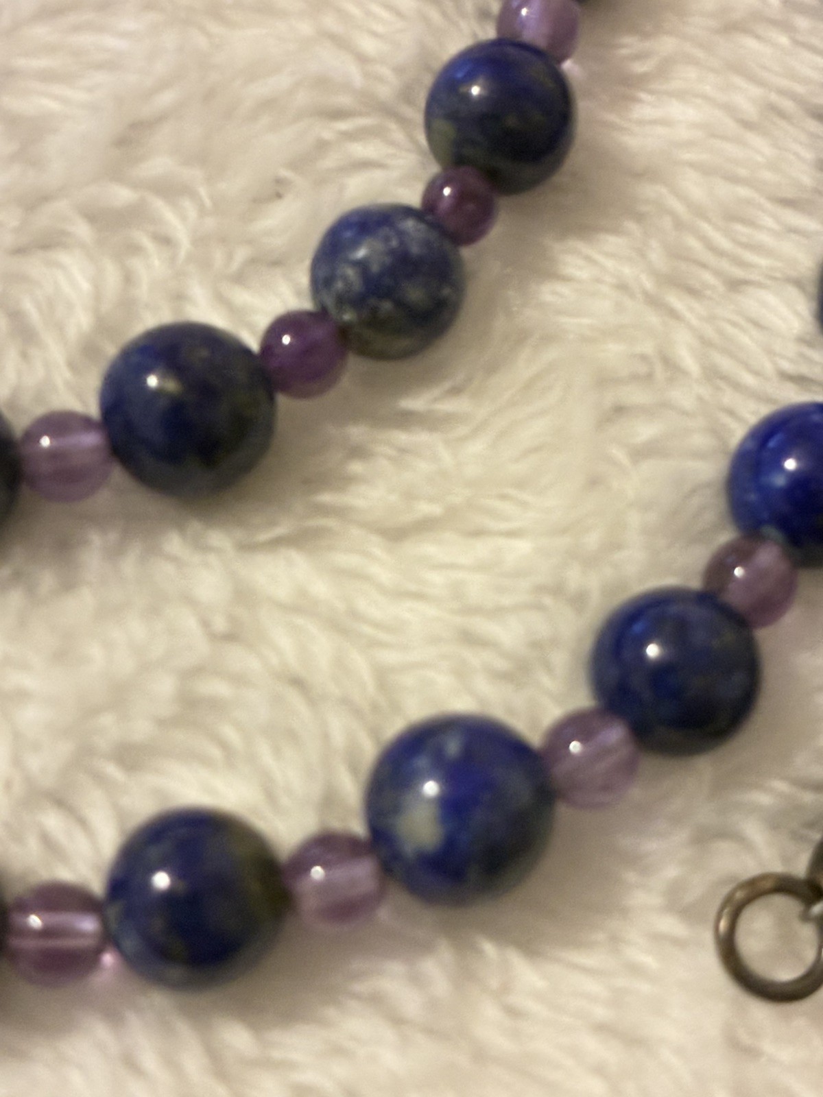 Jay King DTR Lapis Lazuli Beaded Necklace Sterling Silver 925 Mine Finds 35.5”
