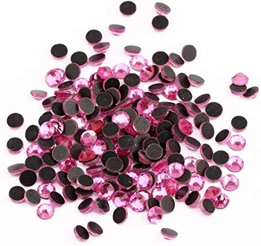Crystal Hotfix Rhinestone,Machine Cut Stone 1440Pcs/Pkg (Dk.Pink,Ss16/4Mm)