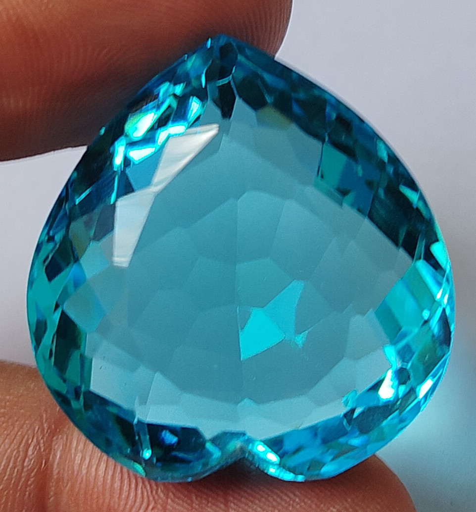 80.85 CT AAA+ Sky Blue Topaz Heart Shape Brazilian Loose Gemstone Gift For Women