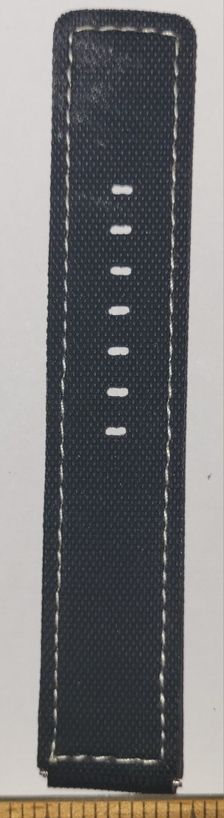 NOS Pro-Grade Sailcloth Composite 22mm Notched Dive Strap (Flares to 24mm) 