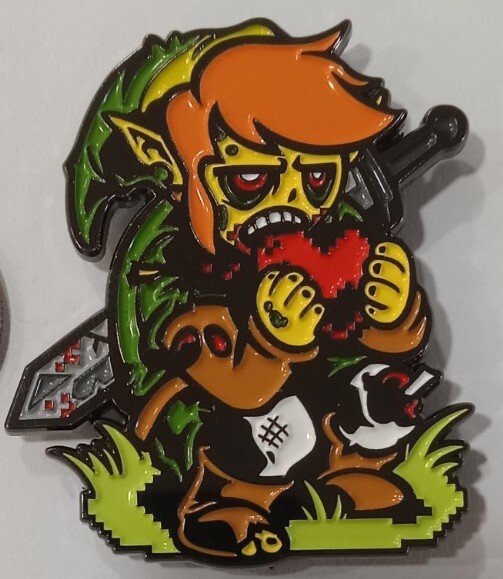 Legend Of ZELDA ZOMBIE LINK RARE Custom ENAMEL PIN HORROR FUN VIDEO GAME