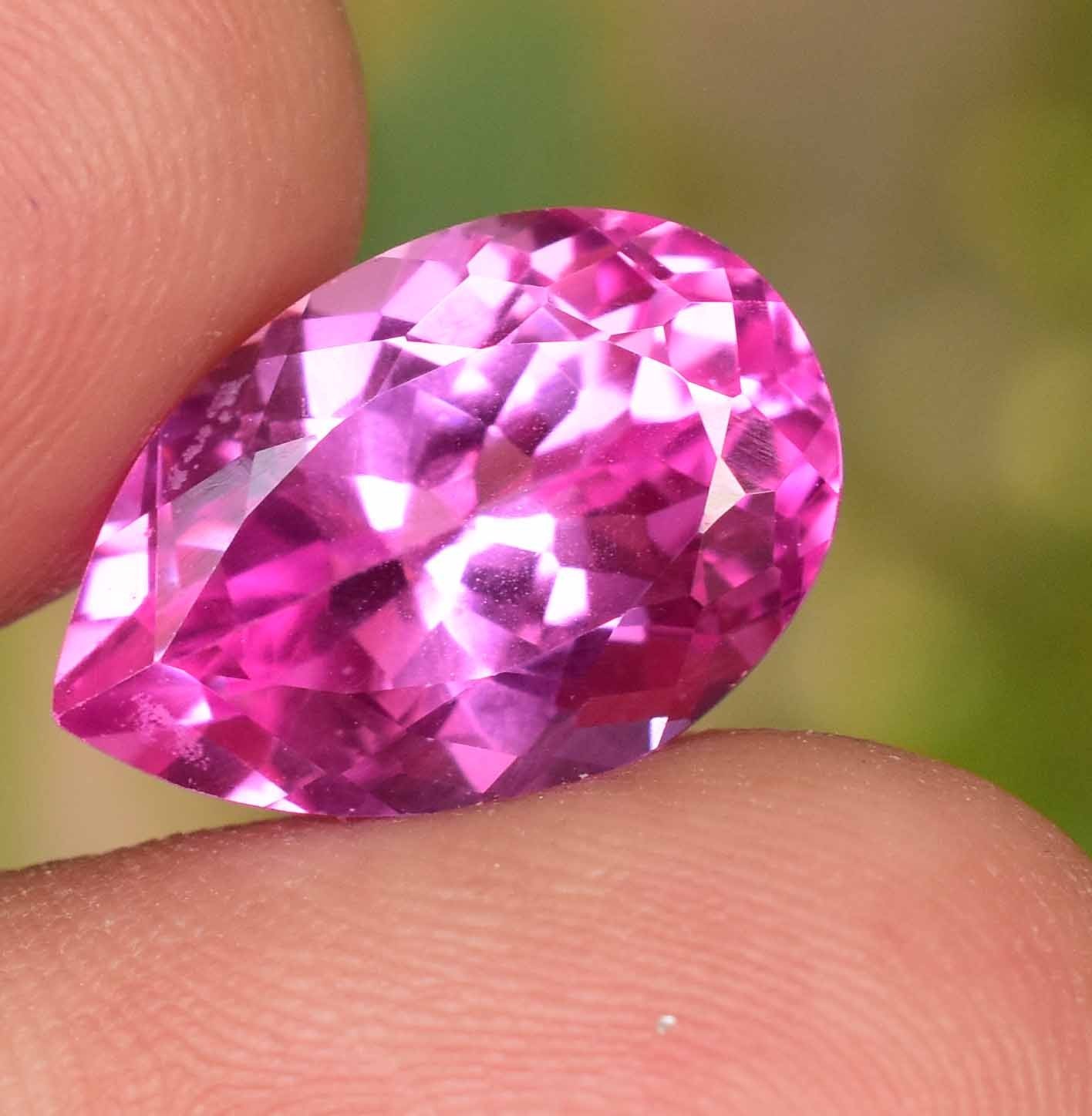 Flawless Natural Mogok Pink Ruby 10.00 Ct Pear Stunning Certified Loose Gemstone