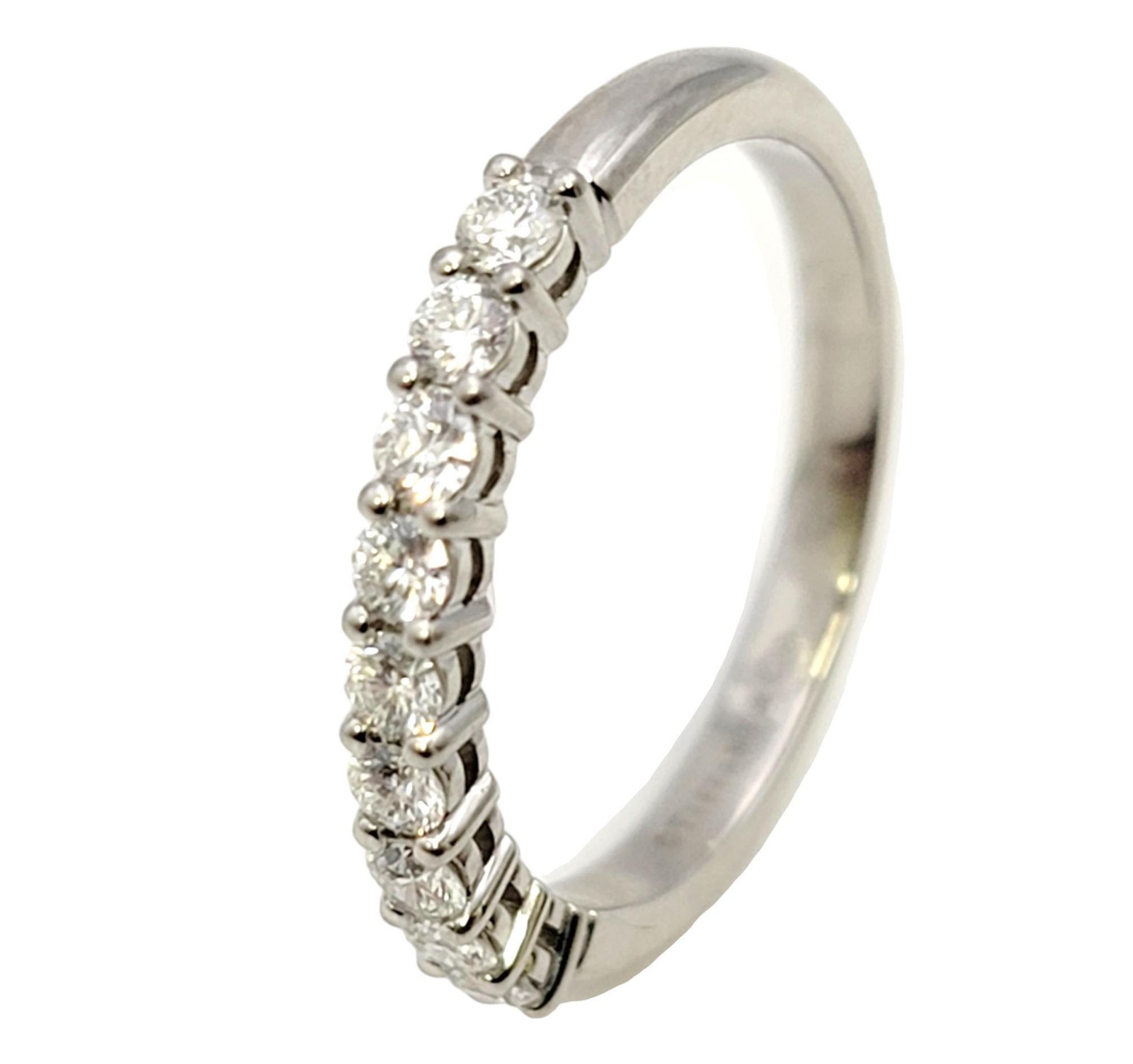Tiffany & Co. Tiffany Forever Semi Eternity Round Diamond Band Ring in Platinum