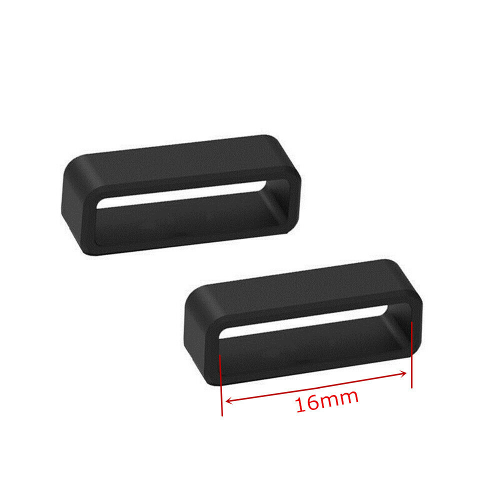 2pcs Silicone Watch Band Strap Hoop Loop Retainer Buckle Holder Ring Keeper