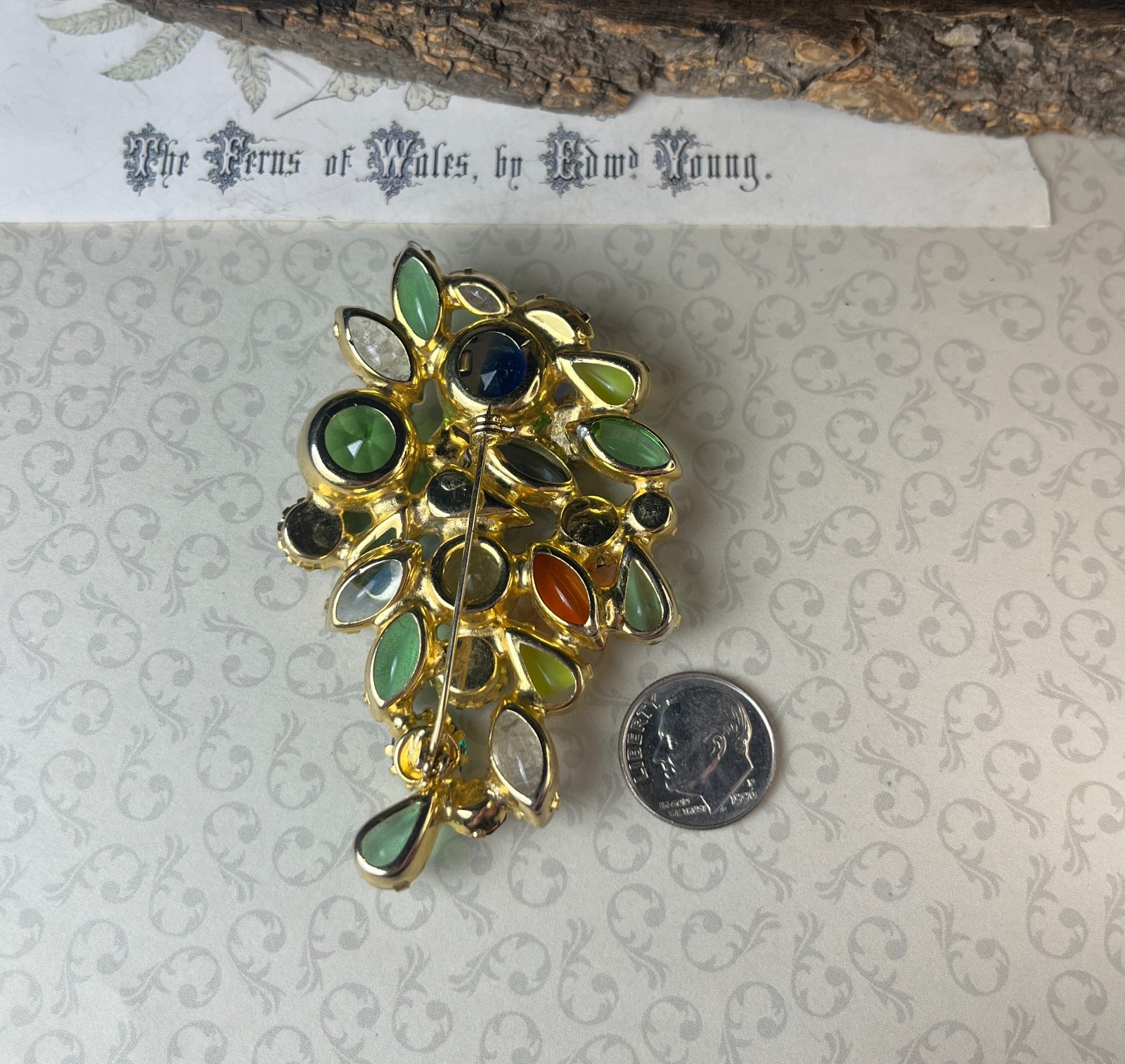 Vintage Juliana Costume Colorful Rhinestone Fruit Salad Brooch V1046