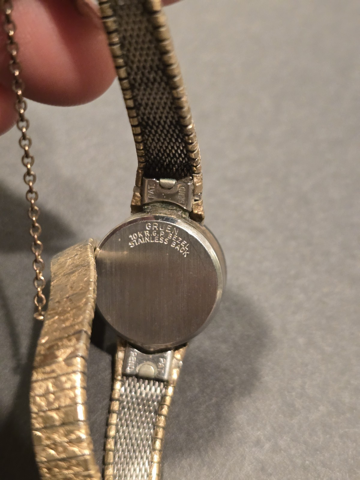 Vtg Gruen Precision 17 Jewels Swiss Made 10K Gold Filled Ladies Watch As IS (B)