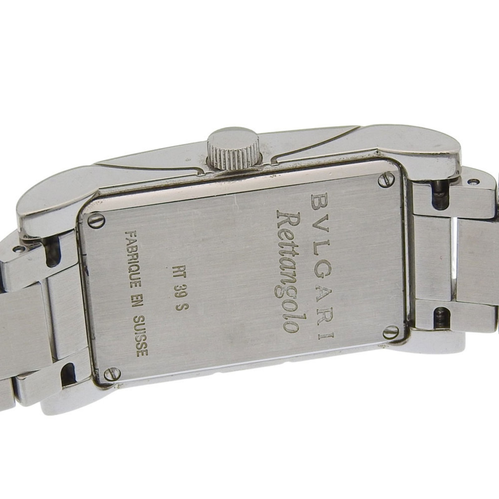 Bulgari BVLGARI Rettangolo RT39S Square White Dial Stainless Steel… GZl1jacn