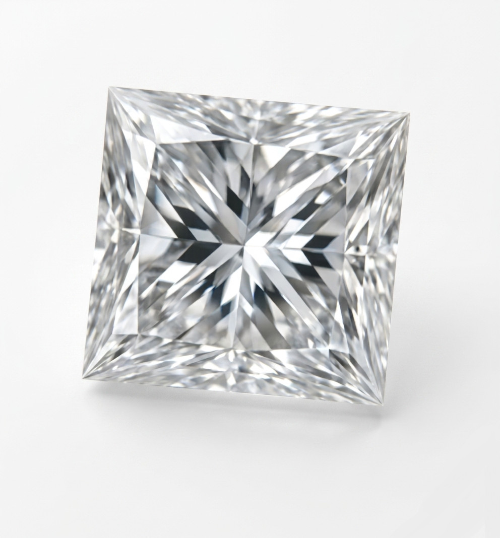 3x3mm Princess Cut D Color Lab Grown Diamond IF Clarity Certified Loose Gemstone