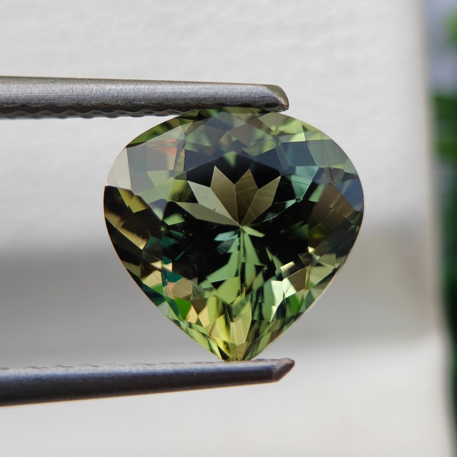 Natural Green Tourmaline Heart Cut Loose Gemstone Jewelry Making| 8mm| 1.90ct
