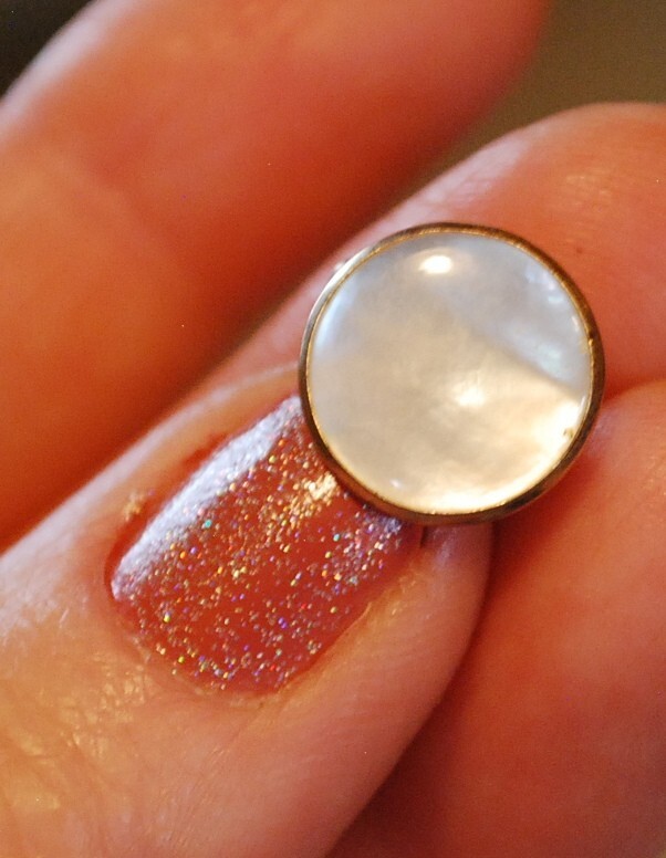 Antique Lot Of 11 MOTHER OF PEARL Button Studs, Ball Shirt Studs, Cufflink c1910