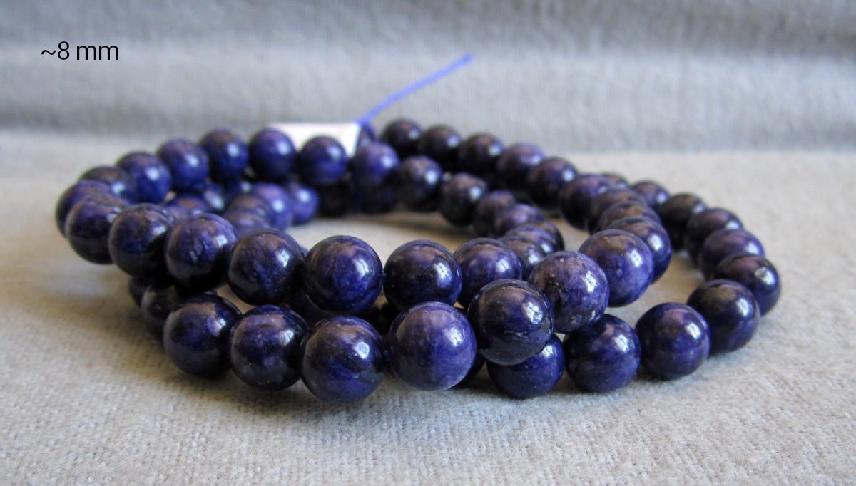 Bracelet made of charoite/eastern Siberia-balls Ø 6.3mm/16-19.5cm width-elastic