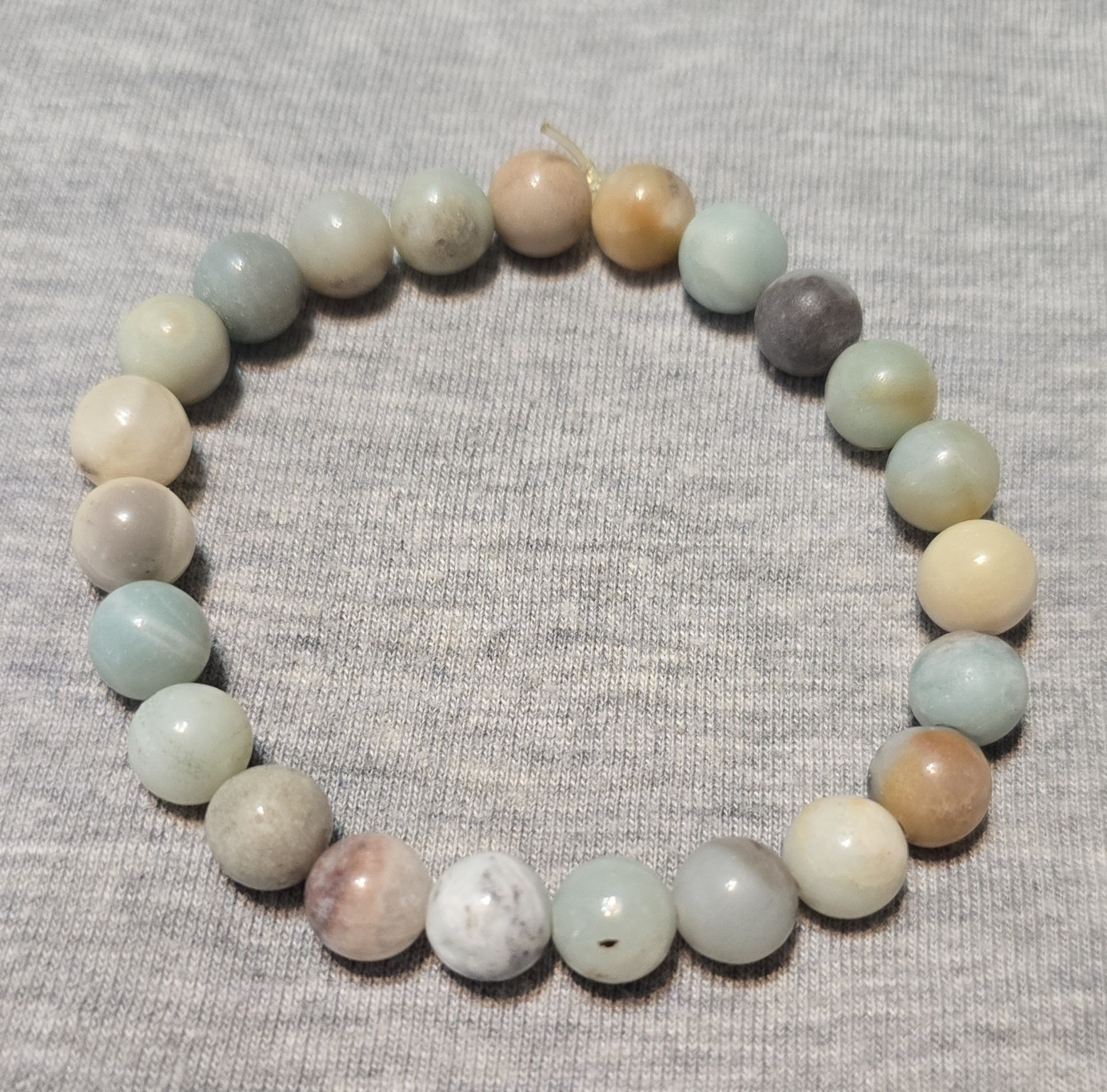 Caribbean Calcite Round Beaded Stretch Bracelet No Clasp Stackable