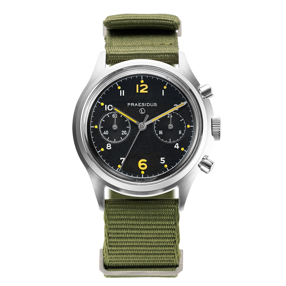 Praesidus PAC76 Mechanical Hybrid Chronograph Quartz Steel Fabric Men’s Watch