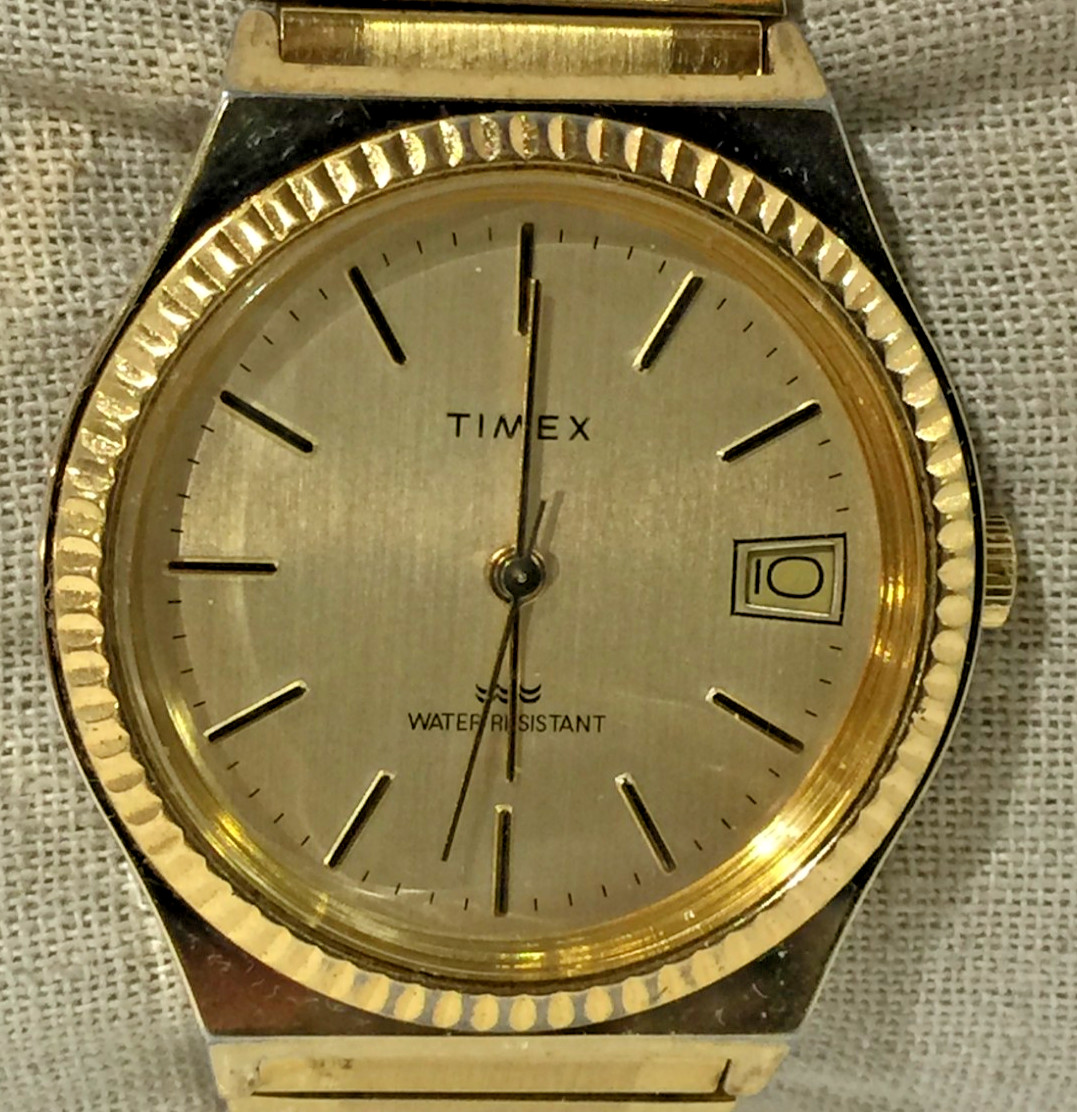 Vintage Timex Marlin Men’s Gold Tone Mechanical Wrist Watch With Date Working!