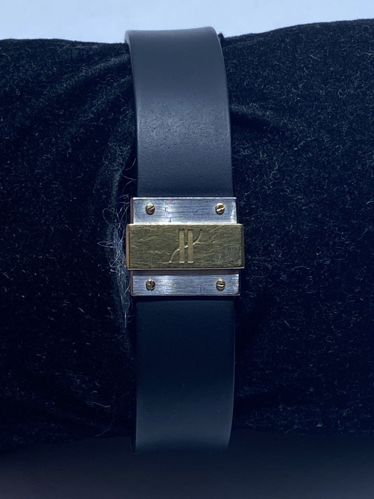 Hublot MDM Geneve Depose 1391.2 Two Tone 28mm Quartz Watch Rubber Strap COA