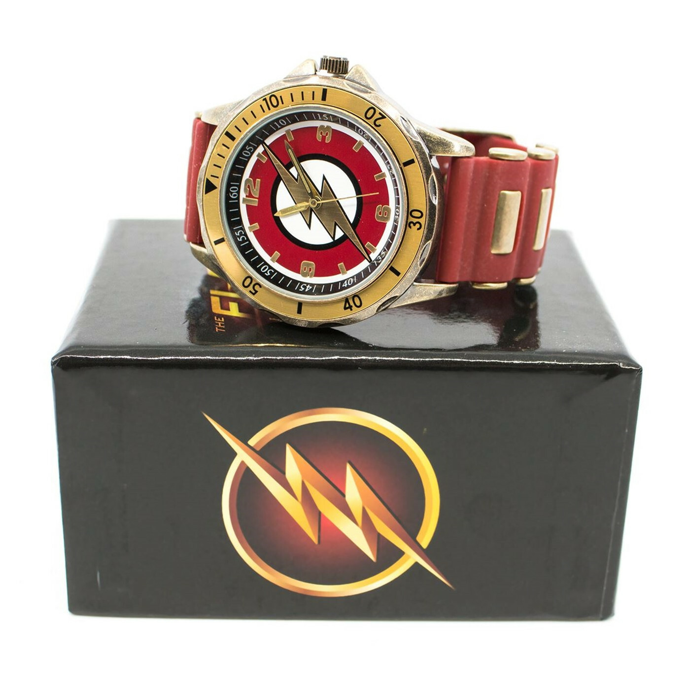 Flash TC Symbol Watch with Silicone Adjustable Strap Red