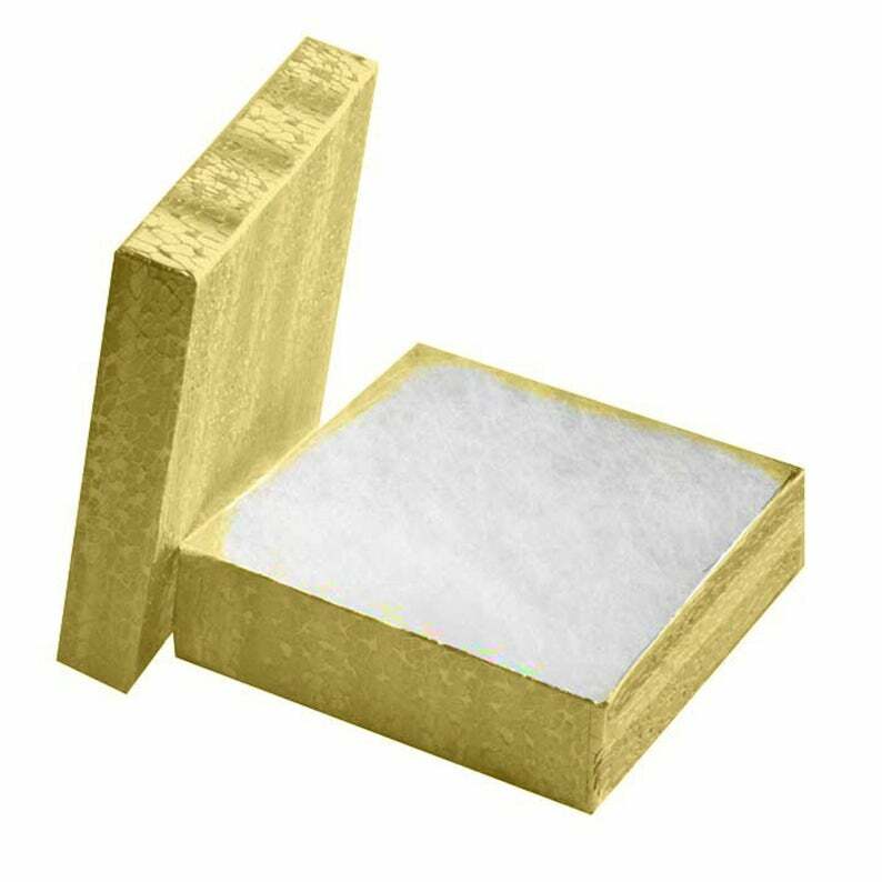 Custom Printed Add Your Logo Gold Foil Cotton Filled Boxes Jewelry Gift Boxes