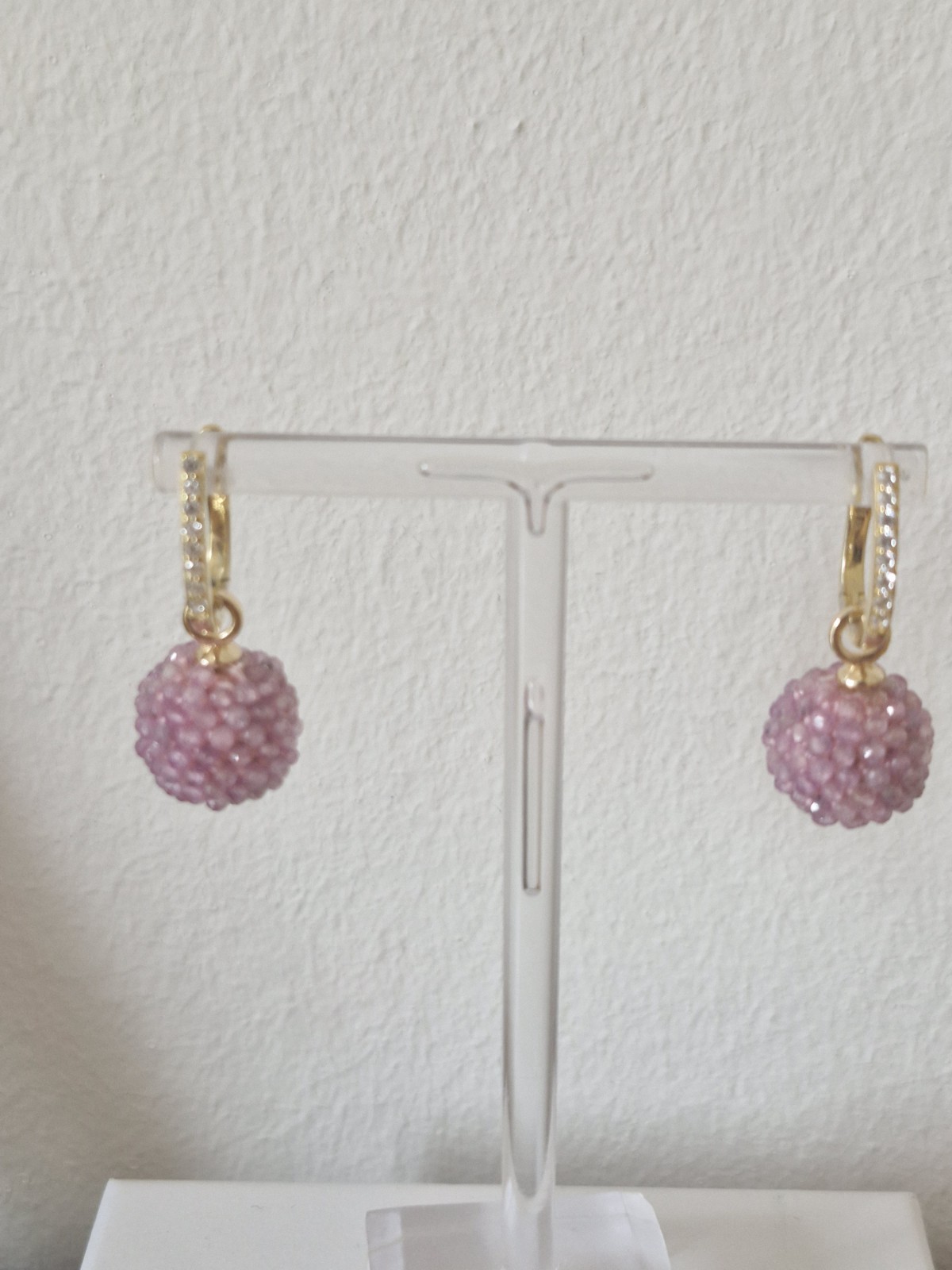 PINK SAPPHIRE CHANGE EARRINGS