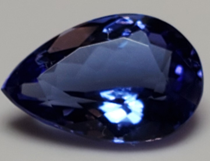 1.98 CTS , PEAR-SHAPED, TEARDROP CUT BLUE TANZANITE 10.25 MM – USA SELLER