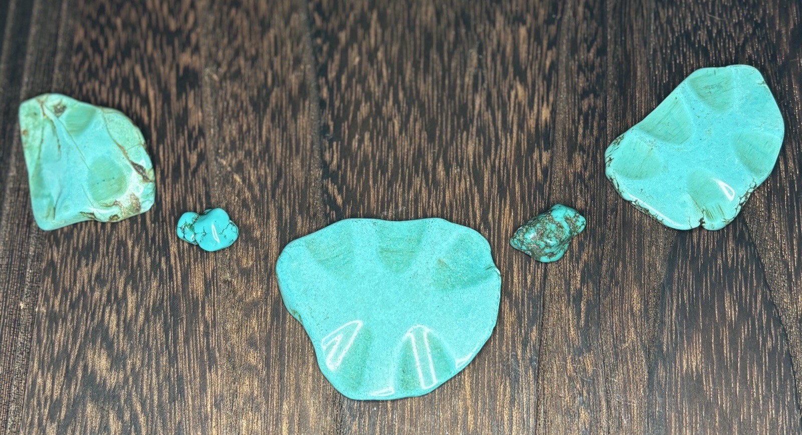 Kingman Turquoise Side-Drilled Focal Stabilized Slabs 54 Grams