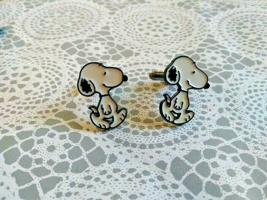 Snoopy Tie Clip Clasp Bar Cufflinks