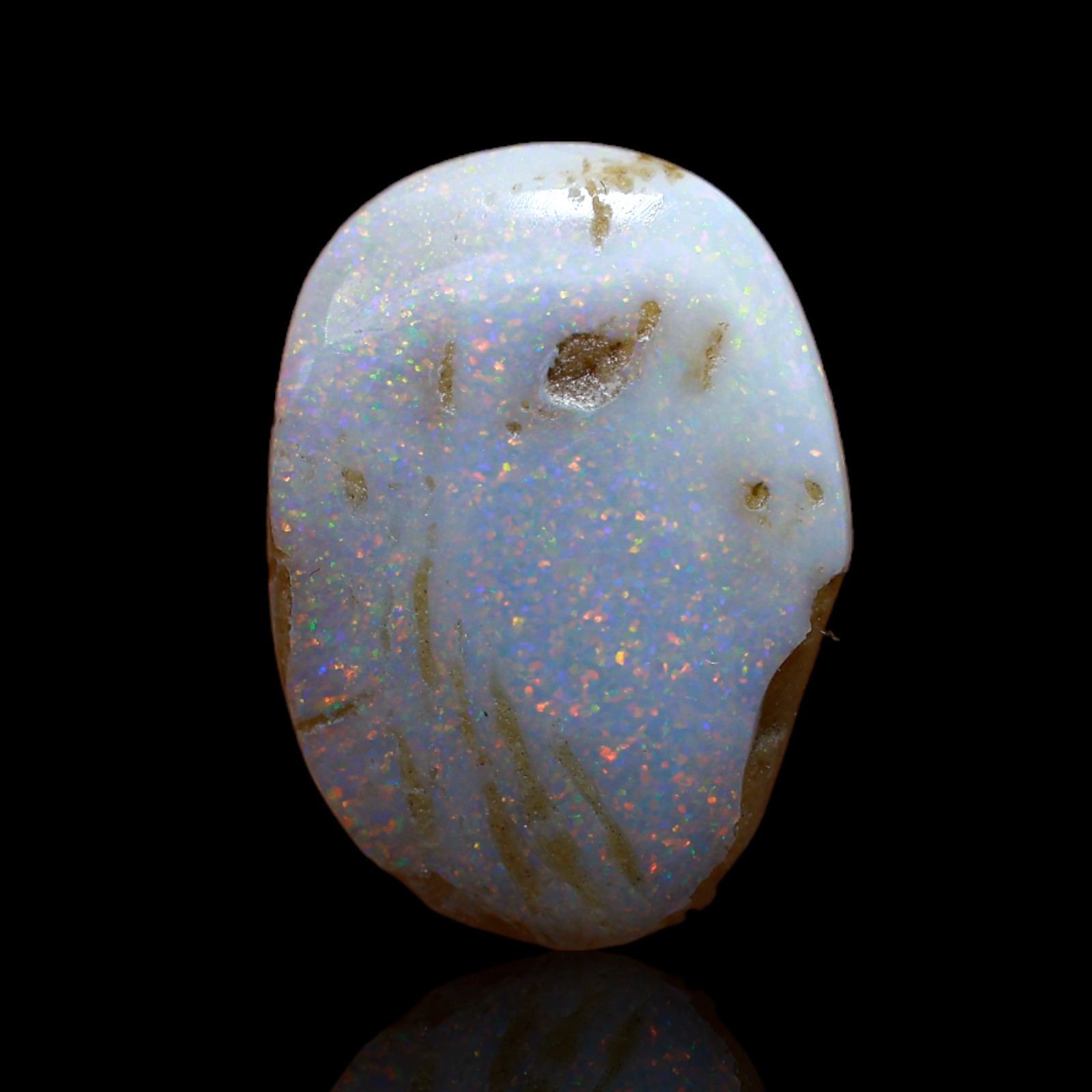 6.40 Cts Fire Opal Meditation Earrings Making Cabochon Natural 20x14x4 mm