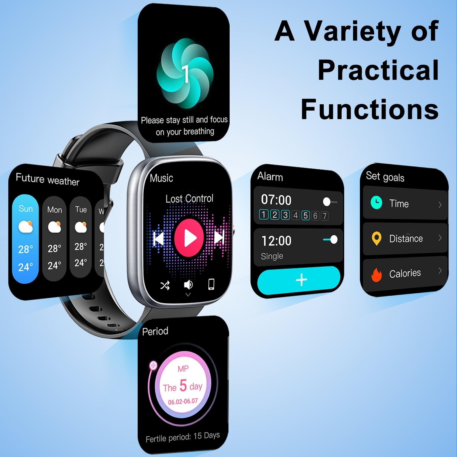 Smart Watch for Men Women, 1.91″Smartwatch with Answer/Make Call, Fitness Tra…