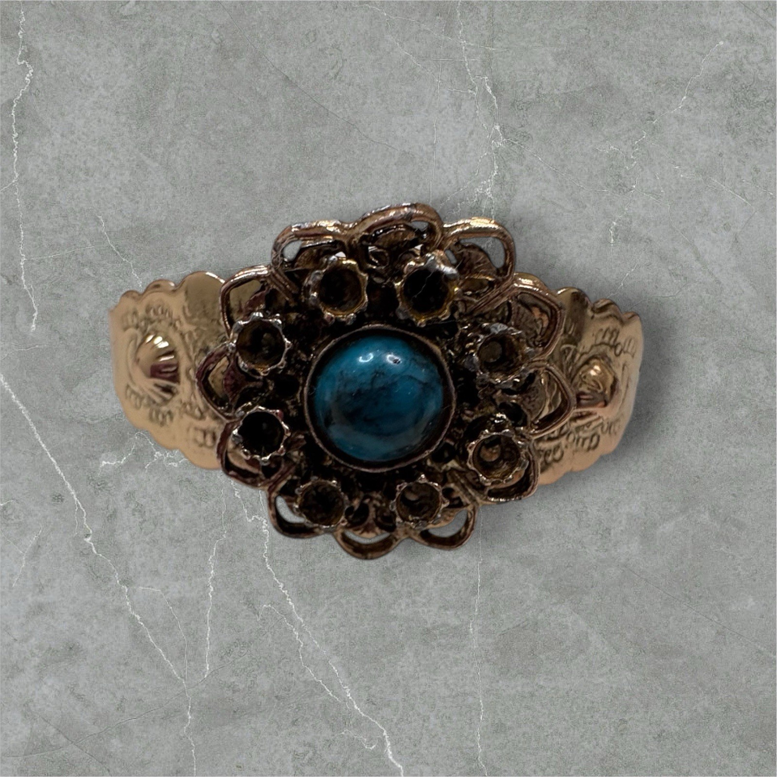 Copper Over Alloy Turquoise Cuff Bracelet – Adjustable