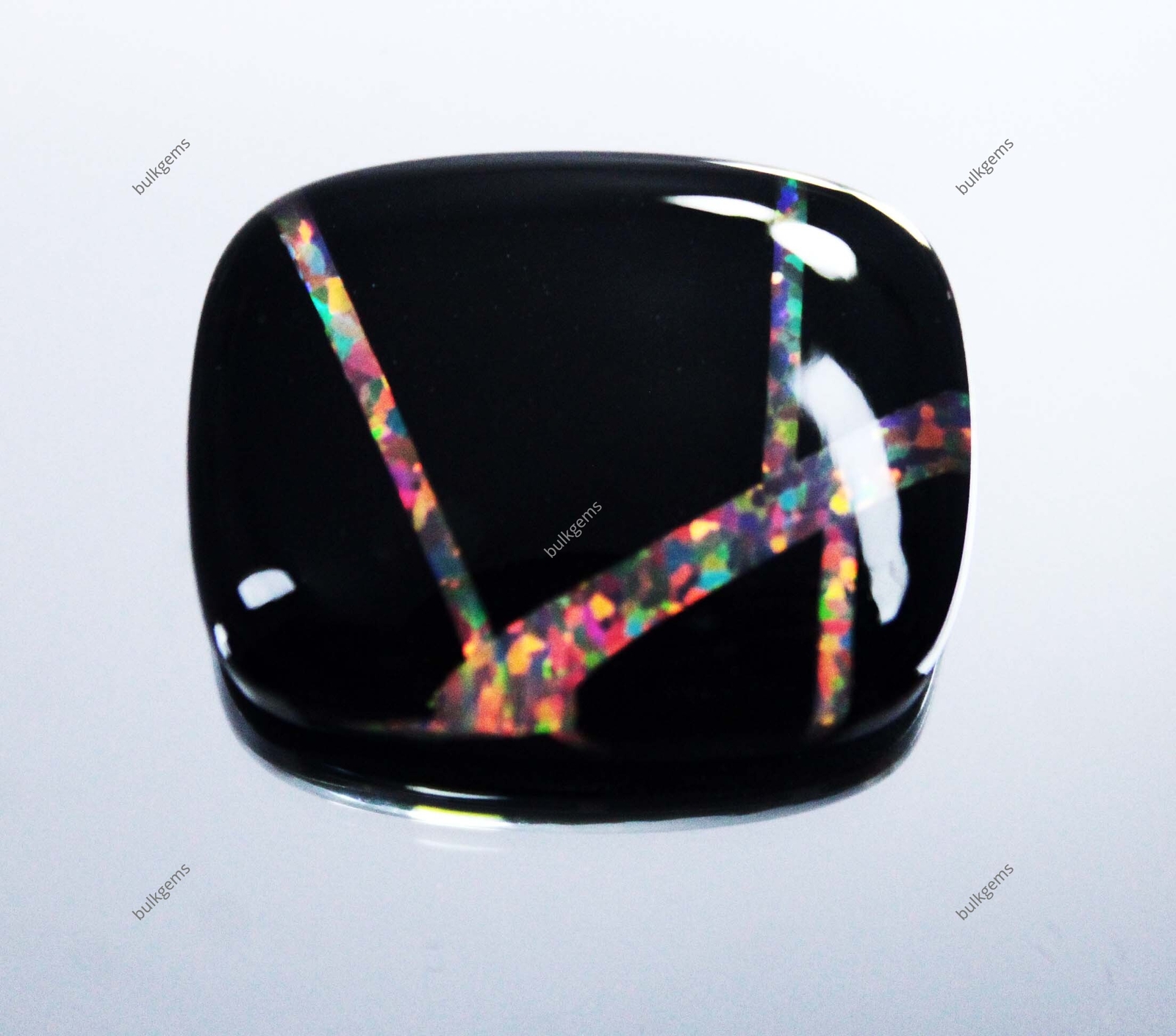 14.85 Ct Natural Doublet Onyx Opal CERTIFIED Multi Color Loose Gemstone