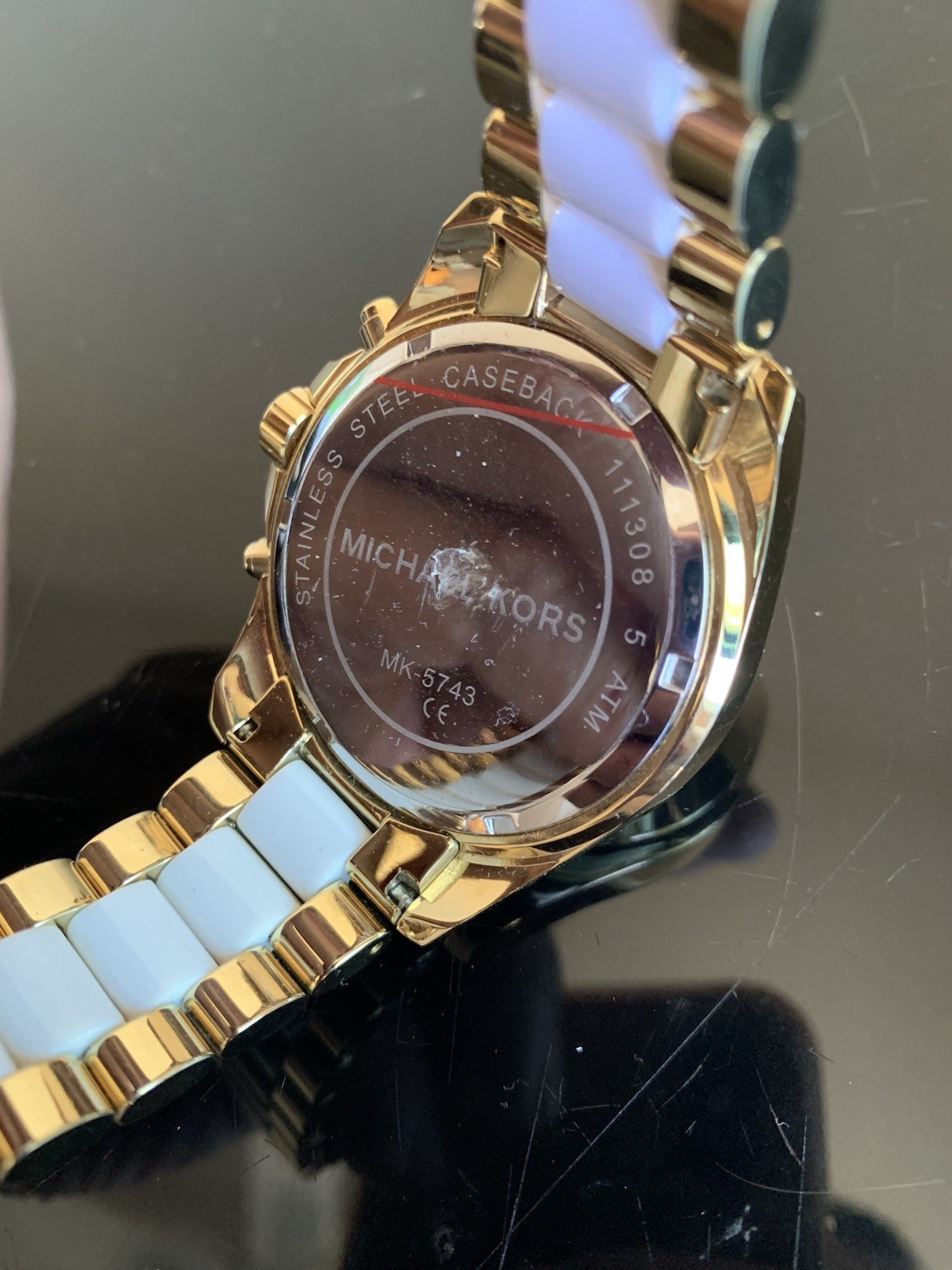 Michael Kors MK5743 Bradshaw Chronograph White Dial Two-tone Women’s Watch
