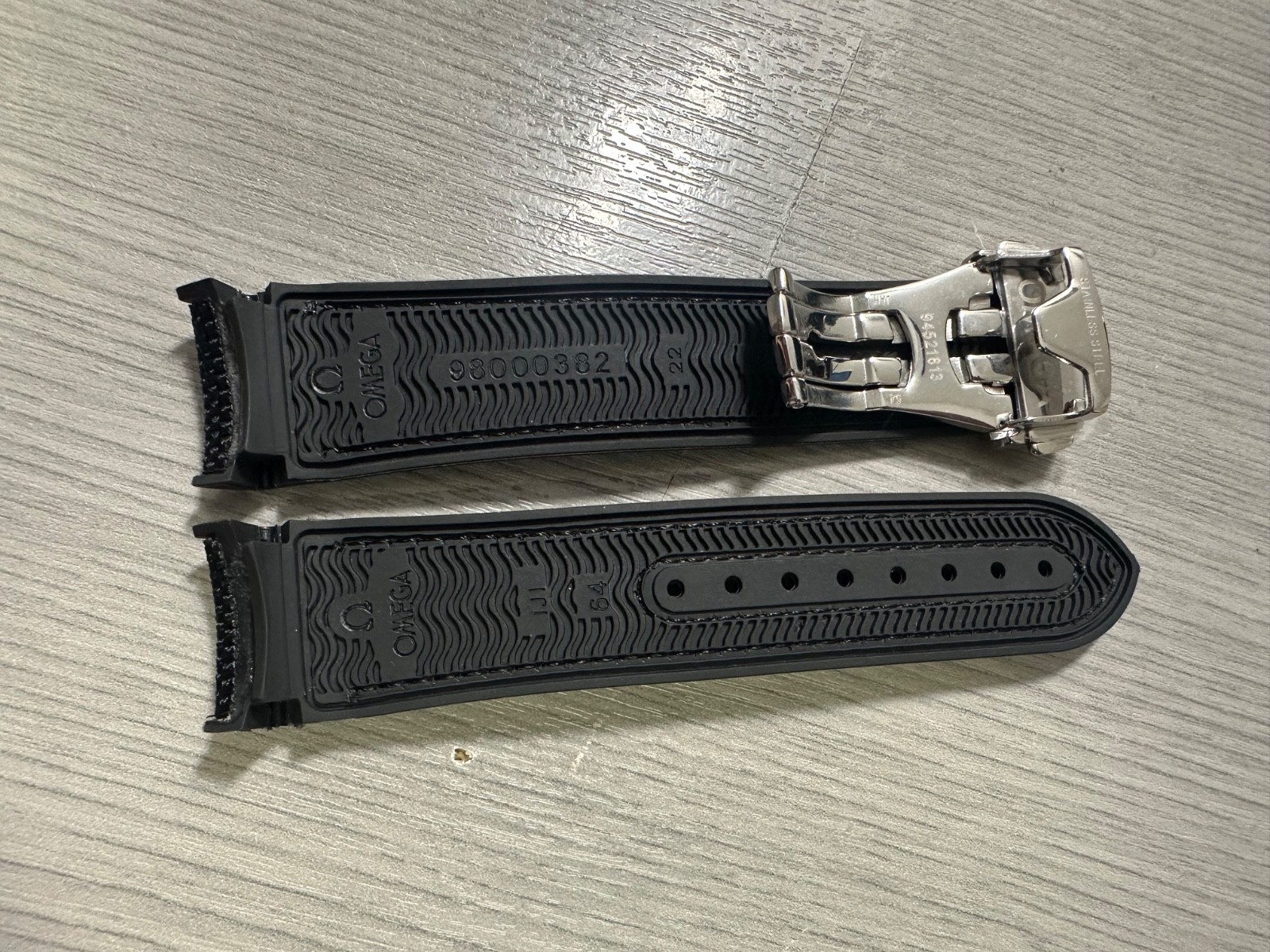Replacement For Seamaster professional planet ocean Strap Black nylon rubber 20m