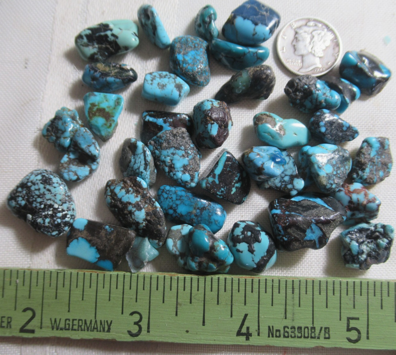 ARIZONA TURQUOISE STONES 10mm X 6mm Up To 21mm X 12mm STABILIZED 45g #680