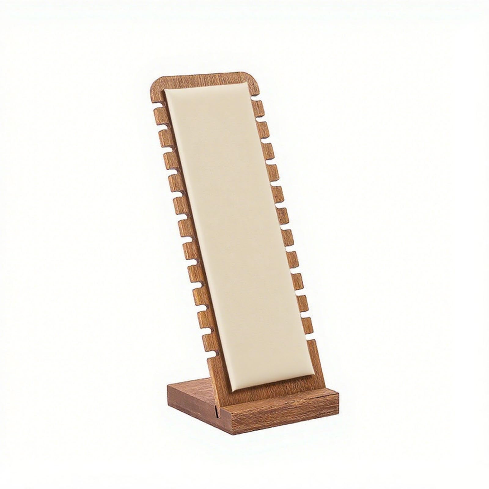 Bamboo Necklace Display Stand Bracelet Jewelry Organizer Holder Beige 27cm
