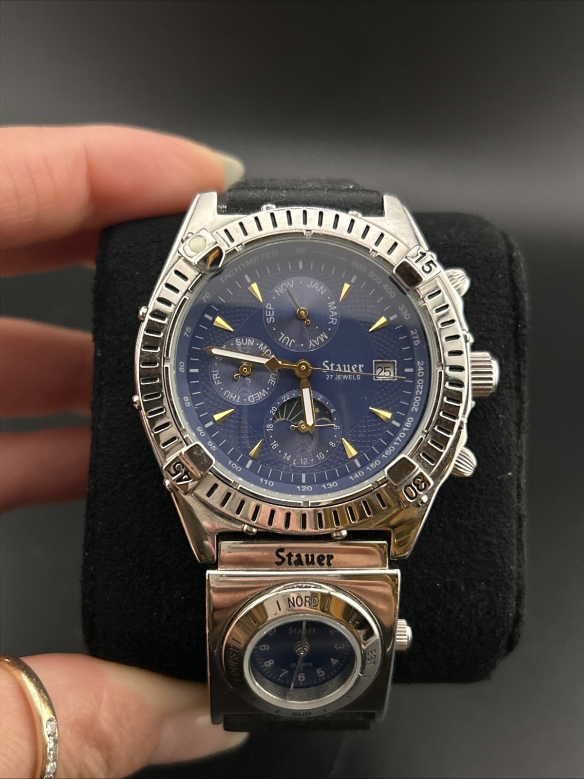 Rare Men’s STAUER AUTOMATIC QUARTZ MULTIFUNCTION 14890 Watch