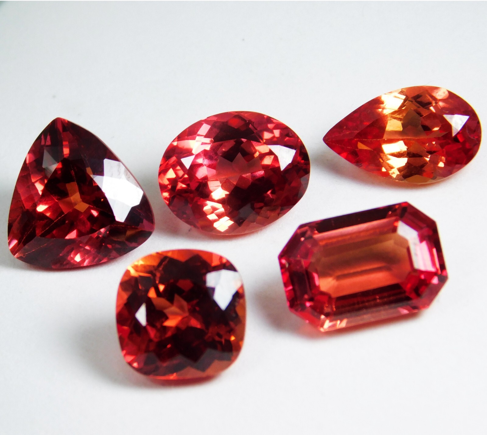 Natural Orange Pink Padparadscha Sapphire 31.50 Ct Certified Mixed Gemstone Lot