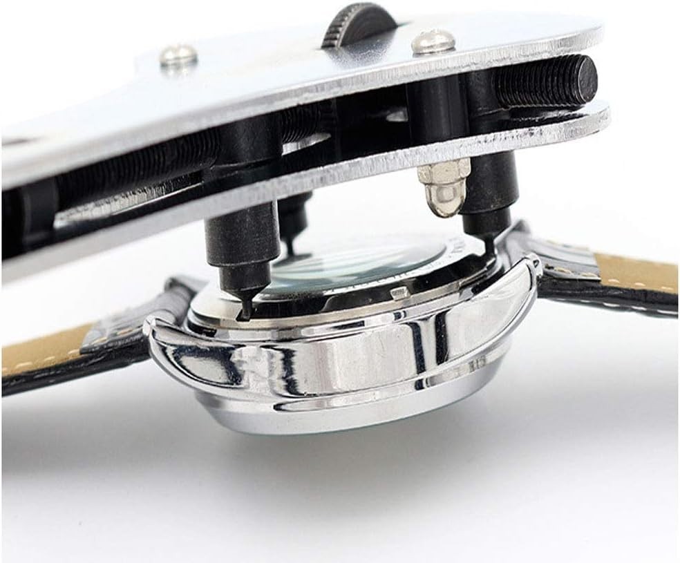 Compact Watch Repair Tool Set – Adjustable Case Opener with Clamps Included