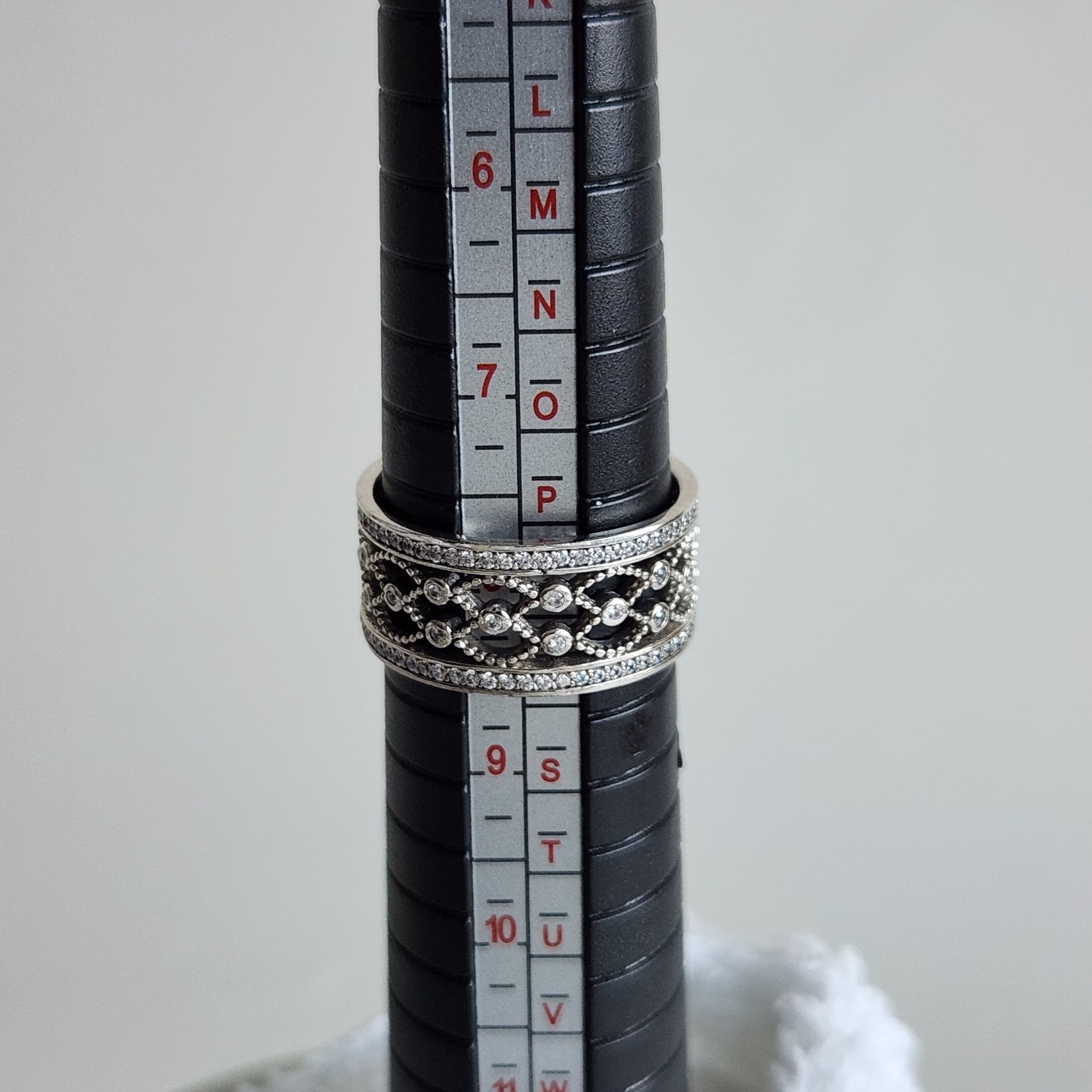 Authentic Pandora Vintage Allure CZ Openwork Ring S925 ALE Size 58/ US 8.5