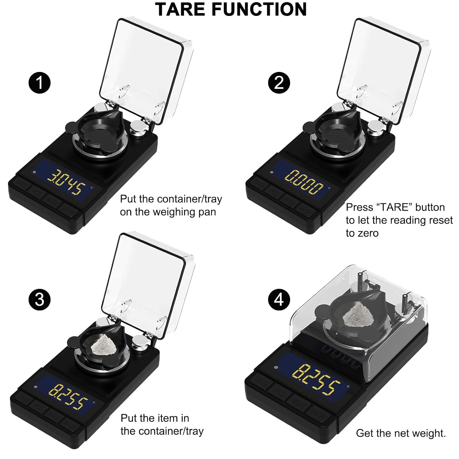 Mini Digital Scale 50g with 20g Calibration – Precision Tare & Weighing Function