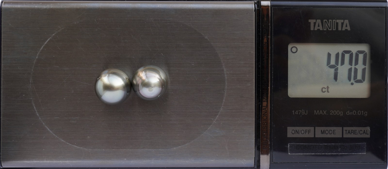 Big 15.1-15.3mm Gray-Green Tahitian Cultured Loose Pearl Undrilled , High Luster