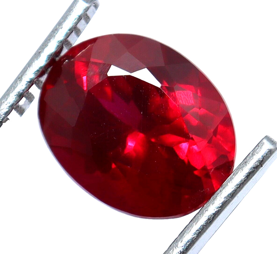 5.95 Ct Certified Natural Ruby Red Oval Shape Loose Gemstone With Free Gift