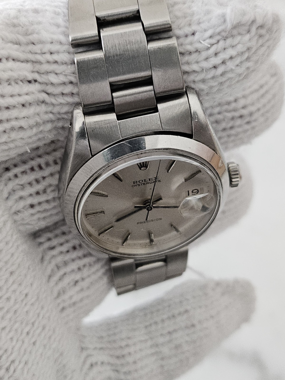 Rolex 34mm OysterDate Precision Vintage Watch 6694 + Rolex Box